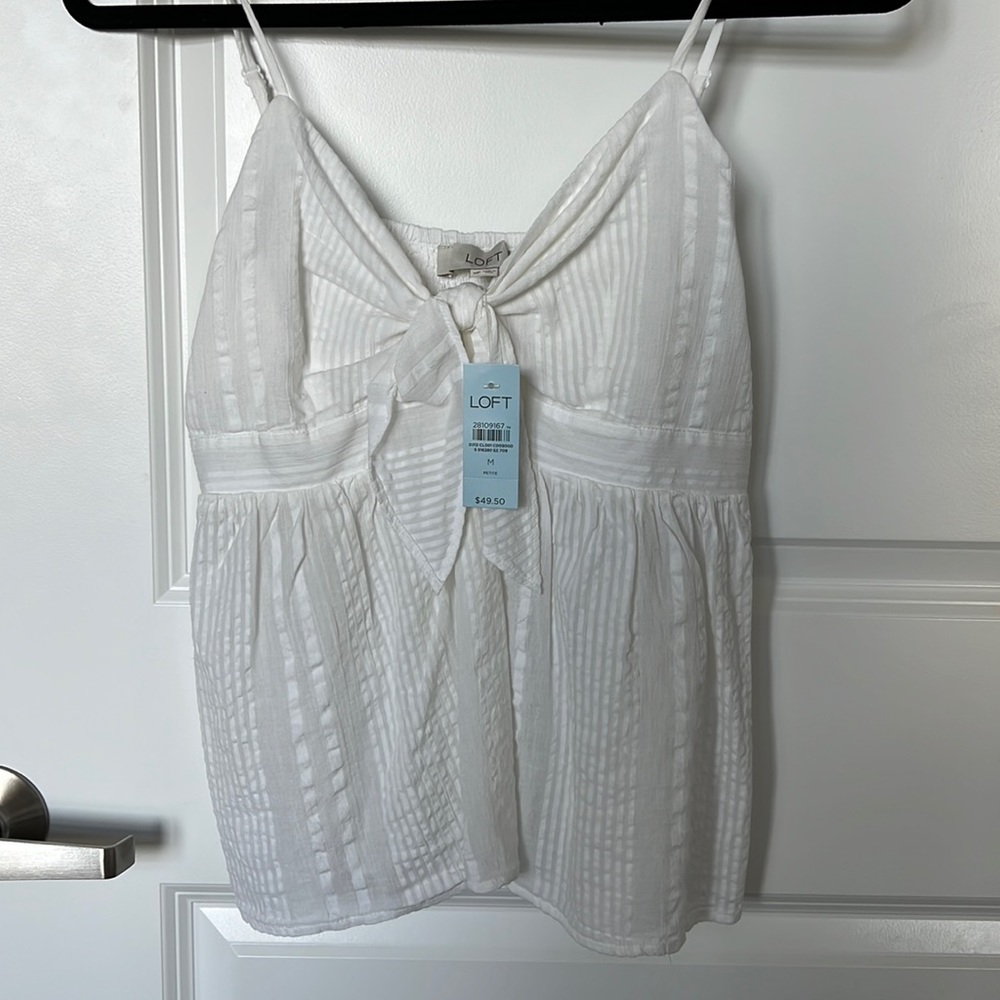 Loft White Tank Top